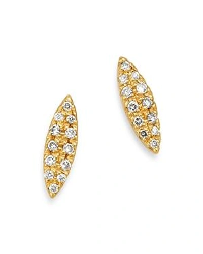 Suel 18k Yellow Gold Diamond Marquise Earrings In White/gold