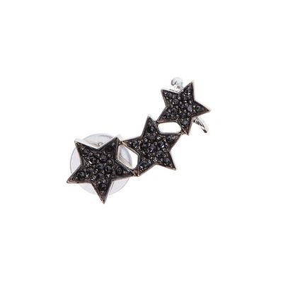 Alinka Jewellery Stasia Triple Star Left Ear Cuff Black Diamonds