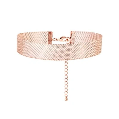 Alinka Jewellery Silhoutte Mesh Choker Rose Gold