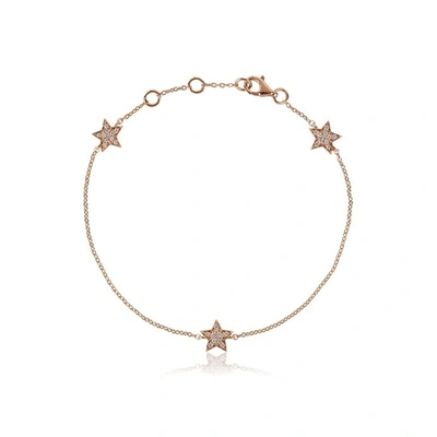 Alinka Jewellery Stasia Mini Triple Star Bracelet Rose Gold