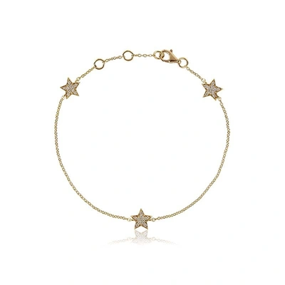 Alinka Jewellery Stasia Mini Triple Star Bracelet Yellow Gold