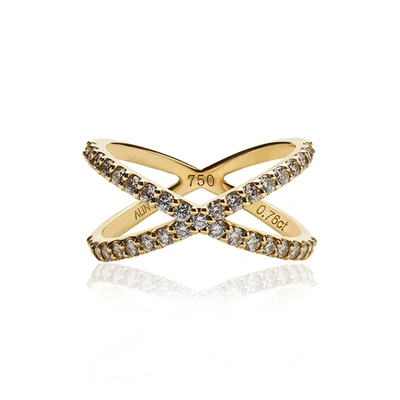 Alinka Jewellery Katia Crossover Ring Yellow Gold