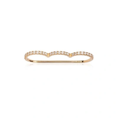 Alinka Jewellery Cloud Three-finger Ring Yellow Gold