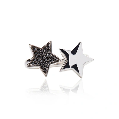 Alinka Jewellery Stasia One Star Ring Black Diamonds