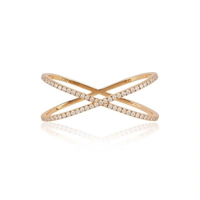 Alinka Jewellery Katia Duo Crossover Two-finger Ring Yellow Gold