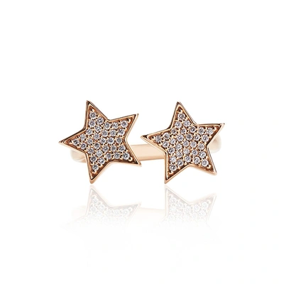 Alinka Jewellery Stasia Two Star Ring Rose Gold