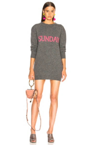 Alberta Ferretti Sunday Sweater Dress In Grey