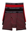 Polo Ralph Lauren Men's 3-pk. Classic Cotton Boxer Briefs In Black,red,stripe