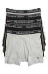 Polo Ralph Lauren Classic Fit Cotton Boxer Brief 5-pack In Black,grey