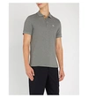 Burberry Hartford Checked Cotton-piqué Polo Shirt In Mid Grey