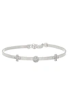 Meshmerise Diamond Bangle Bracelet In White
