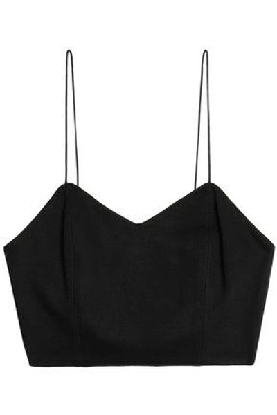 Alice And Olivia Woman Archer Canvas Bra Top Black