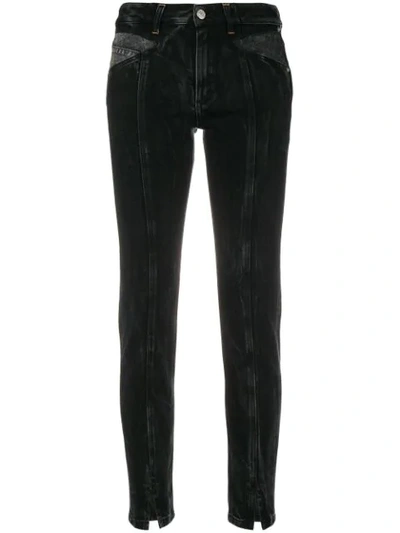 Givenchy Washed Stretch Denim Pants In Black