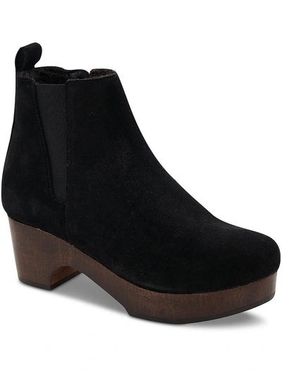 Andre Assous Sanaa Womens Leather Ankle Chelsea Boots In Black