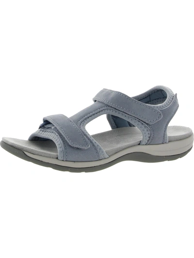 Easy Street Rozene Womens Faux Leather Strappy Fisherman Sandals In Blue
