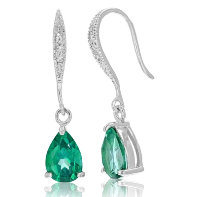 Vir Jewels Sterling Silver Green Topaz Earrings (1 Ct)