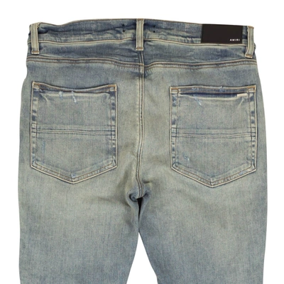 Amiri Clay Indigo Cotton Velvet Pj Mx2 Skinny Jeans In Brown