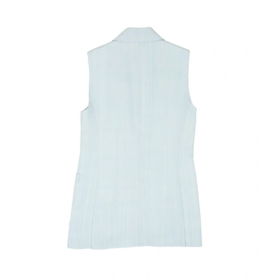 Casablanca Lght Blue Sleeveless Single Breasted Blazer