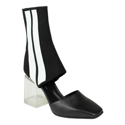 Palm Angels Sock Cutout Plexi Heel Ankle Boots - Black