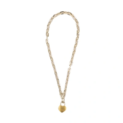 Ambush Silver S Heart Padlock Chain Necklace