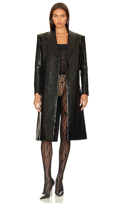 Alice And Olivia Fierro Faux Leather Jacket In Black