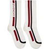 Givenchy Logo Stripe Socks In Natural In White