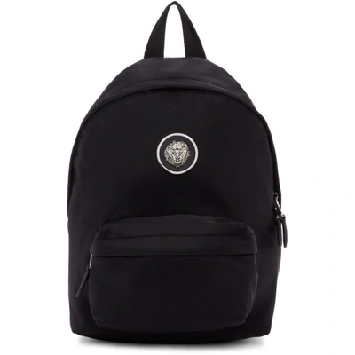 Versus Black Nylon Lion Backpack In F461n Black