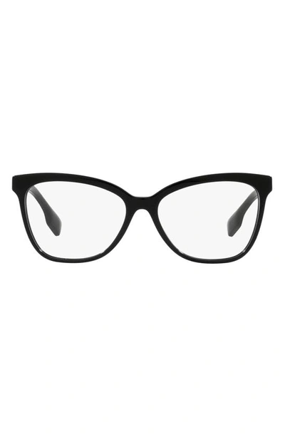 Burberry Sylvie 56mm Square Optical Glasses In Black