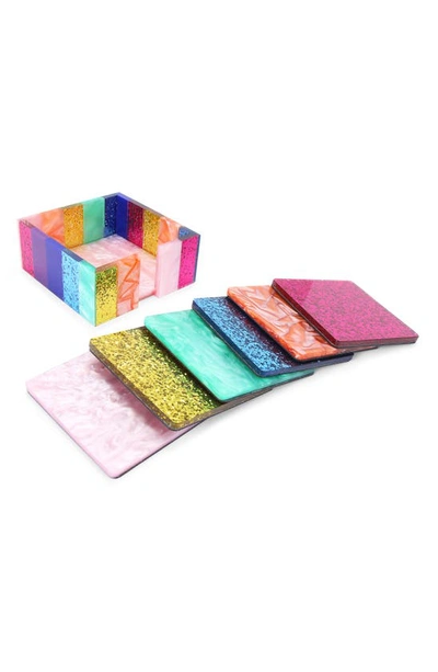 Kurt Geiger Set Of 6 Coasters In Multi/other