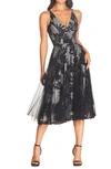 Dress The Population Courtney Sequin Lace Cocktail Dress In Black/white