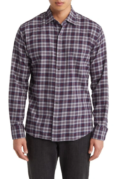 Peter Millar Maywood Plaid Button-up Shirt In Gale Grey