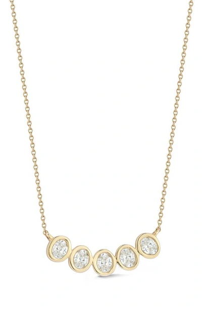 Dana Rebecca Designs Mikaela Estelle Diamond Curved Pendant Necklace In Yellow Gold