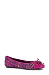 Kurt Geiger Eagle Ballet Flat In Open Pink