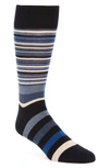 Cole Haan Town Stripe Crew Socks In Z/dnunavy/ Astor Blue Stripe