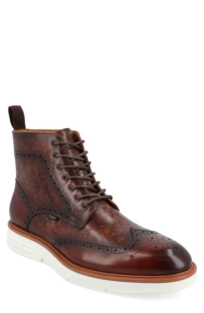 Taft 365 Leather Wingtip Boot In Red