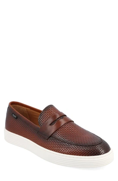 Taft 365 Weave Leather Loafer In Chili