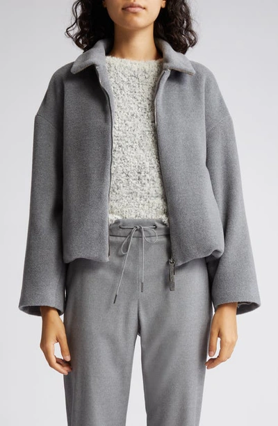 Fabiana Filippi Boxy Virgin Wool Jacket In Roccia