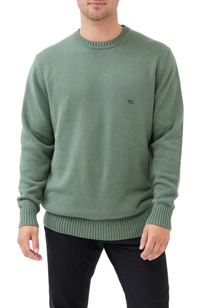 Rodd & Gunn Crewneck Jumper In Olive