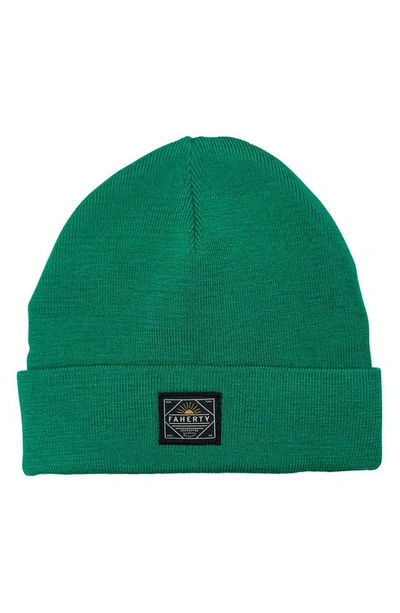 Faherty Workwear Merino Wool Beanie In Green