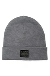 Faherty Workwear Merino Wool Beanie In Grey Heather
