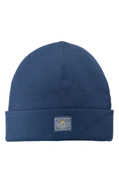 Faherty Workwear Merino Wool Beanie In Navy