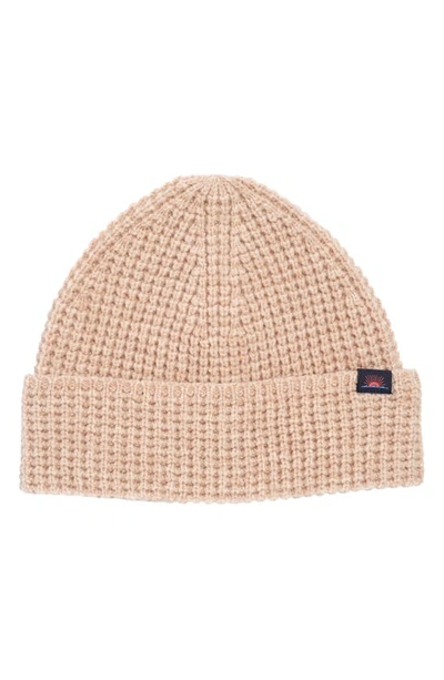 Faherty Waffle Knit Beanie In Oatmeal Heather