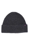 Faherty Waffle Knit Beanie In Charcoal Hthr