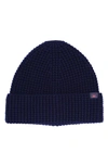 Faherty Waffle Knit Beanie In Navy