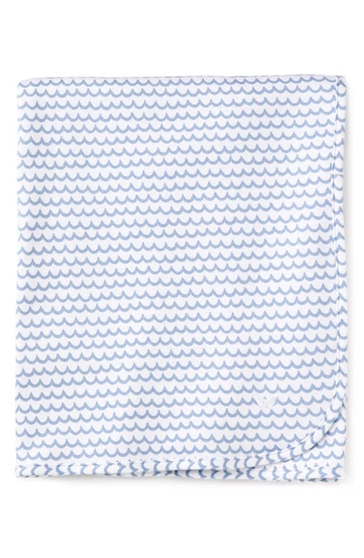 Petite Plume Pima Cotton Baby Blanket In Blue