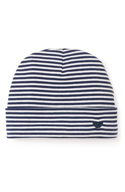 Petite Plume Babies' Pima Cotton Stripe Hat In Blue