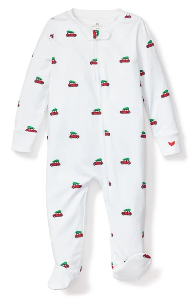 Petite Plume Babies' Holiday Journey Pima Cotton Footie In White