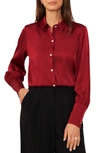 Halogen Button-up Shirt In Rhubarb Red