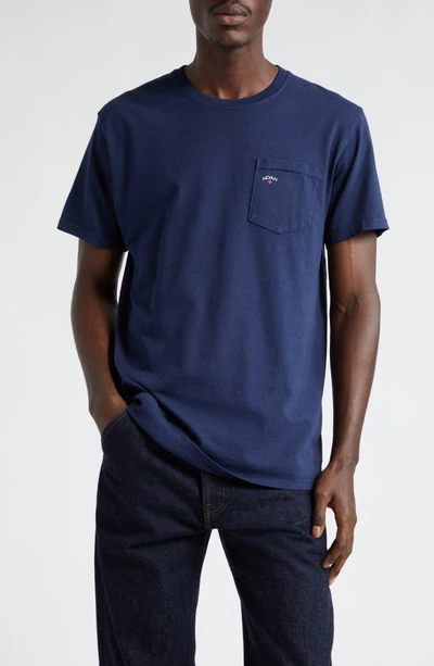 Noah Core Logo Pocket T-shirt In Blue