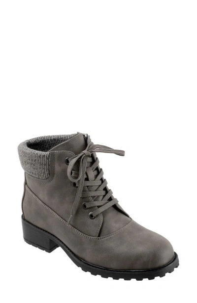 Trotters Bellamy Faux Fur Lined Bootie In Dark Grey